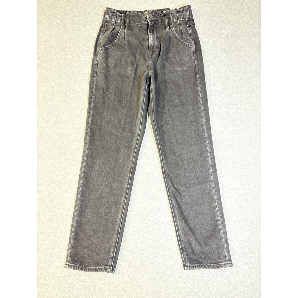 American Eagle Women's Jeans Size 2 Regular Washed Black Gray Straight Leg